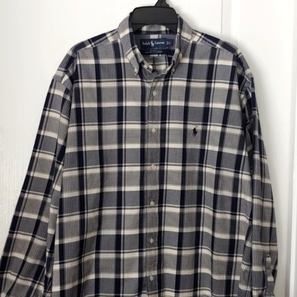 Ralph Lauren Blue Plaid Cotton Button Down Blake Shirt. Size Large - Picture 1 of 9